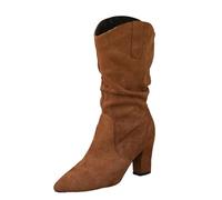 Botas de invierno para mujer de alta calidad, cómodas para el día a día, tiempo libre, compañeras ideales para días fríos, diseño moderno para mujeres conscientes del estilo, marrón, 42 EU