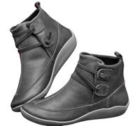 Botas de invierno para mujer, elegantes y cómodas, que muestran el encanto de las mujeres. Zapatos de agua y tierra para mujer, gris, 7.5 UK 3X-Narrow