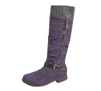 Botas de invierno para mujer, resistentes al agua, altas, botas de invierno para mujer, botas de invierno antideslizantes, botas de invierno forradas, botas de nieve con cremallera, botas occidentales