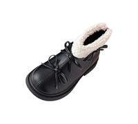 Botas de invierno para niños, informales, de malla, suela suave, transpirables, deportivas, para invierno, talla 36, Negro , 26 EU