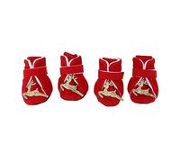 Botas de Invierno para Perros navideños, Lindos, cómodos y cálidos Zapatos de Invierno para Perros pequeños y medianos (SG)