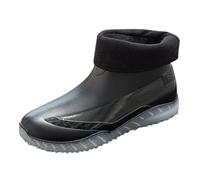 Botas de jardín para hombre, extraanchas, para senderismo, para lluvia, barro, descalzo, botas de equitación, botas de goma, ligeras, medias altas, tobillo, Chelsea, negras, botas de equitación, Negro