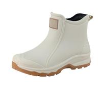 Botas de jardín para hombre, zapatos de goma unisex, antideslizantes, botines de goma, elegantes y coloridos, chanclas de verano, zapatos de jardín, botas de equitación negras, beige, 40 EU