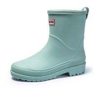 Botas de lluvia 2026 para mujer, botas cortas de goma, zapatos de agua ligeros antideslizantes, unisex, originales para jardín, pesca al aire libre, botines de trabajo en barro, Green, 37 EU