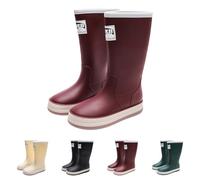 Botas de lluvia a media pantorrilla para mujer, botas impermeables para mujer, botines de jardín de ajuste ancho, zapatos de vadeo ligeros, cómodas botas de agua al aire libre con suela antideslizante