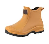 Botas de lluvia al tobillo para hombre, estilo nórdico, minimalistas, impermeables, con suela de goma, calzado moderno para paseos por la ciudad, Orange, 38 2/3 EU