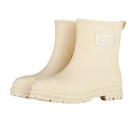 Botas de lluvia al tobillo para mujer, impermeables, informales, cortas, para mujer, elegantes, suela gruesa, calzado para clima húmedo, calzado diario al aire libre para caminar, beige, 38 EU