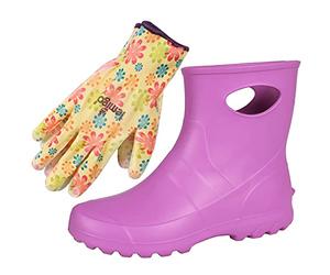 Botas de lluvia Botas de agua de gomaespuma rosas para mujer Garden Lemigo 38 EU / 5 UK