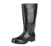 Botas de lluvia clásicas altas para hombre, impermeables, botas de agua de jardín, retro, color negro, zapatos largos de barro para pasear al perro, festivales de pesca, Black, 39 2/3 EU