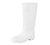 Botas de lluvia clásicas altas para hombre, impermeables, botas de agua de jardín, retro, color negro, zapatos largos de barro para pasear al perro, festivales de pesca, gris, 41 1/3 EU