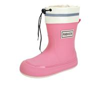Botas de lluvia con cordón para mujer, impermeables, informales, para el bienestar, elegantes, para clima húmedo, para uso diario, al aire libre, caminar y festivales, Pink, 38.5 EU