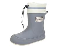 Botas de lluvia con cordón para mujer, impermeables, informales, para el bienestar, elegantes, para clima húmedo, para uso diario, al aire libre, caminar y festivales, gris, 38.5 EU