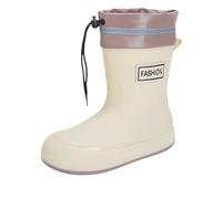 Botas de lluvia con cordón para mujer, impermeables, informales, para el bienestar, elegantes, para clima húmedo, para uso diario, al aire libre, caminar y festivales, beige, 38.5 EU