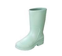 Botas de lluvia cortas para mujer - Botas de lluvia para mujer - Botas de lluvia de goma para mujer - Trabajo exterior con comodidad - Botas de lluvia altas originales, verde, 40 EU