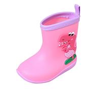 Botas de lluvia cortas para mujer, botas de lluvia sin cordones, botas de jardín, zapatos de goma, Rosa., 31 EU