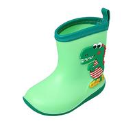 Botas de lluvia cortas para mujer, botas de lluvia sin cordones, botas de jardín, zapatos de goma, verde, 32 EU