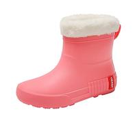 Botas de lluvia de barril medio para estudiantes, cálidas, no se desgastan, zapatos de agua de terciopelo, zapatos de goma, botas quisquillosas, c, 39 EU