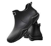 Botas de lluvia de goma impermeables, botas de lluvia para hombre, protección para zapatos de lluvia para tobillo, funda antideslizante para zapatos de lluvia, para senderismo, escalada, camping