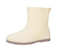Botas de lluvia de media altura para mujer, sencillas de un solo color, ligeras, cómodas, impermeables, antideslizantes, para jardín, pesca y exterior, beige, 37 EU