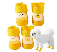 Botas de lluvia de silicona para perros, botas de protección, impermeables para perros, zapatillas de deporte, perfectas para Rainy y Snowy, 4 piezas, tamaño M/L, multicolor