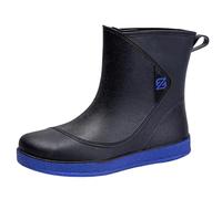 Botas de lluvia deportivas para hombre, impermeables, con acento amarillo, calzado técnico para viajes húmedos, camping, Blue, 39 1/3 EU