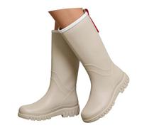 Botas de lluvia duraderas y cómodas para mujer, de moda, de altura media, impermeables, antideslizantes, para condiciones climáticas húmedas, actividades al aire libre, uso diario, viajes