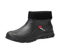 Botas de lluvia, elegantes, cálidas y cortas, para desplazamientos diarios, de goma, fáciles de limpiar, para la cocina, polainas impermeables duraderas para uso en exteriores. (Black, 39)