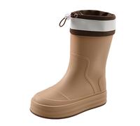 Botas de lluvia gruesas para mujer, suela gruesa, botas de lluvia para mujer, zapatillas de mujer, monocolor, plataforma, antideslizantes, botas de agua, zapatos de trabajo al aire libre, camping