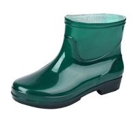 Botas de lluvia impermeables para mujer, botas de jardín para mujer, zapatos de tobillo multifuncionales para exteriores, botines Chelsea cortos para mujer, botas de agua fáciles de poner, botines
