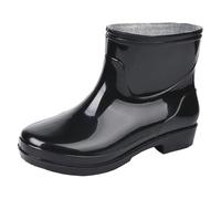 Botas de lluvia impermeables para mujer, botas de jardín para mujer, zapatos de tobillo multifuncionales para exteriores, botines Chelsea cortos para mujer, botas de agua fáciles de poner, botines