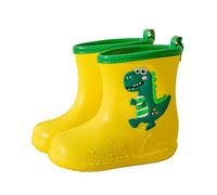 Botas de lluvia impermeables para niños y niñas, con suela de agarre para exploración todo terreno, unisex, diseño infantil, Amarillo, 30 EU