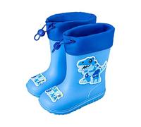 Botas de lluvia infantil Bebe Garcon Niña Bota de lluvia para niños Dibujos Animados Lindo Bota de goma Antideslizante Botín de goma Zapato Impermeable Botas y Botines Niña Niño, #01-azul, 9-9.5 ans