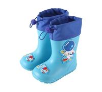 Botas de lluvia infantil Bebe Garcon Niña Bota de lluvia para niños Dibujos Animados Lindo Botín de goma Antideslizante Botas y Botines Niña Niño Zapato Impermeable Bota Goma, #01-azul, 9-9.5 ans