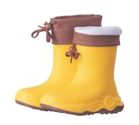 Botas De Lluvia Niña - Botas De Lluvia Gruesas para Niños Cómodas para Todas Las Estaciones Ideales para Clima Lluvioso Y Actividades Al Aire Libre (Light Yellow 11-12)