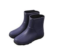 Botas de lluvia para hombre, a la moda, temperamento, de Inglaterra, botas de media pantorrilla, zapatos de agua que no se desgastan, botas para caminar para hombre, Blue, 40 2/3 EU