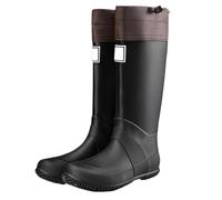 Botas de lluvia para hombre, para exteriores, senderismo, camping, antideslizantes, de tacón bajo, cómodas para todas las estaciones, suela duradera y antideslizante. Hombre Bicicleta (Black, 43)