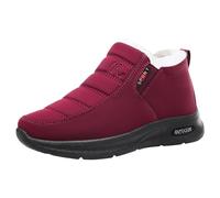 Botas de lluvia para mujer, a la moda, modelo simple, color liso, para otoño e invierno, antideslizantes, cálidas y cómodas, engrosadas, botas de invierno cortas, rojo, 40 EU