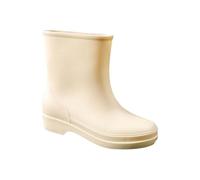 Botas de lluvia para mujer, anchas, de goma, cortas, impermeables | Botines antideslizantes de caña corta para jardín, impermeables, suela de perfil, botines