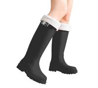 Botas de lluvia para mujer, antideslizantes, informales, cómodas, de goma, para senderismo, camping, uso diario Playeros Mujer Deportivas Calzado De Senderismo Mujer (Black, 37-38)