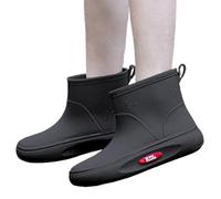 Botas de lluvia para mujer, antideslizantes, informales, para exteriores, para senderismo, camping, caminar, cómodas, ligeras, de tacón bajo Calzado Mujer Lluvia Impermeable Cubre Calzado (Black, 39)