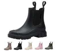 Botas de lluvia para mujer, botas de goma para mujer, impermeables, botines de PVC ligeras, botas de lluvia para mujer, acolchadas, zapatos de agua de lluvia, botines de lluvia para exteriores,