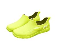 Botas de lluvia para mujer, botas de goma para pies descalzos, antideslizantes, impermeables, cómodas, transpirables, cortas, adecuadas para días lluviosos, para jardín, pesca y exterior, verde, 43