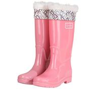 Botas de lluvia para mujer, de moda, antideslizantes, de caña alta, para exteriores, para senderismo, camping, uso diario, cómodas, de tacón bajo Botas Cana Negra (37)