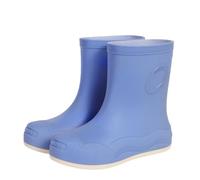 Botas de lluvia para mujer, impermeables, antideslizantes, con inserciones elásticas, botas de Chelsea clásicas funcionales, bota en el tobillo con lengüeta para pasear al perro, Estilo U03 Azul, 38