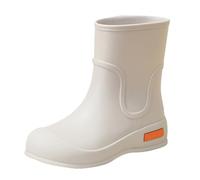 Botas de lluvia para mujer, impermeables, cortas, botas de goma para mujer, medias altas, ligeras, resistentes a la abrasión, botas de lluvia con suela antideslizante, zapatos de trabajo, botas de