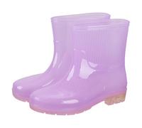 Botas de lluvia para mujer, totalmente impermeables, botas Wellingtons, elegantes, informales, antideslizantes, duraderas, cómodas para mujer, botas de agua cortas Chelsea para exteriores, Purple, 38