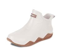 Botas de Lluvia para Mujer Y Hombre Seguridad Botines El Jardín Antideslizante Tobillo Boots Cuero Sin Cordones Trabajo Zapatos Caminar Invierno