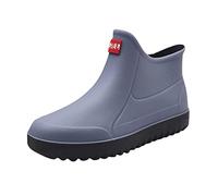Botas de Lluvia para Mujer Y Hombre Trabajo Deslizamiento Zapatillas Cálidas Casuales Color Sólido Botines Jardín Wellington Boots Moda