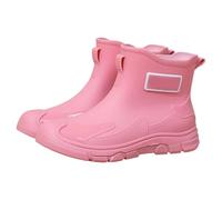 Botas de Lluvia para Mujer Y Hombre Zapatos Trabajo JardíN Antideslizante Tobillo Boots Botines Cuero Sin Cordones Comodas Invierno Puntiagudas