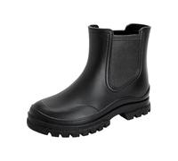 Botas de Lluvia para Mujer Y Hombre Zapatos Trabajo JardíN Antideslizante Tobillo Boots Casuales Color Sólido Agua Caminar Invierno